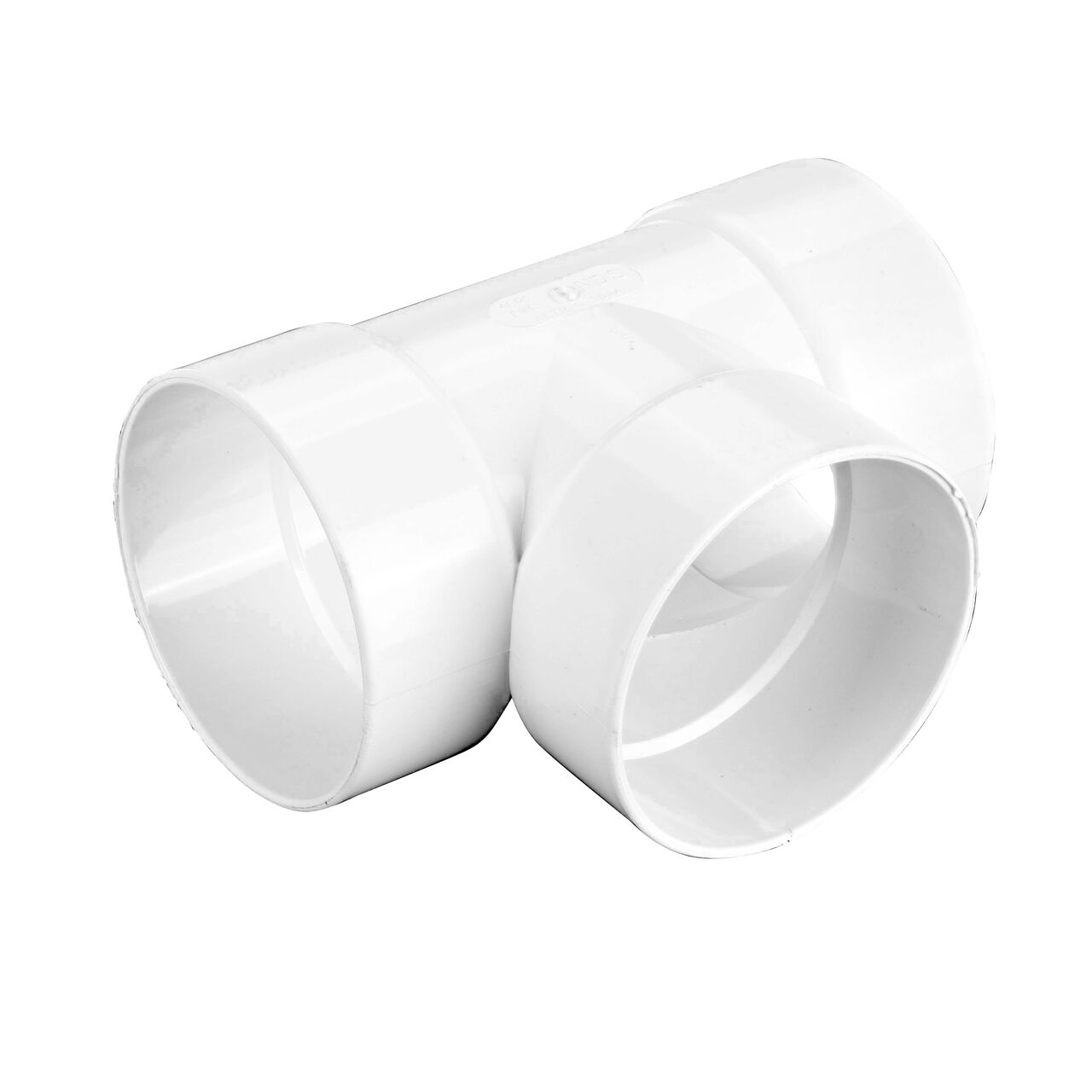 The NDS 3 in. PVC Sewer and Drain Tee (NDS 4P01*, NDS 4P01) shown in horizontal position