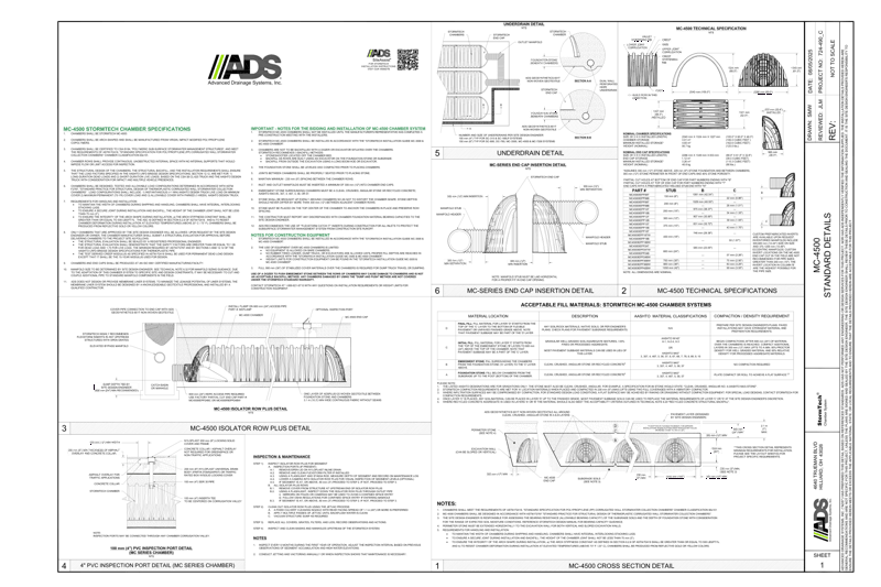 MC-4500 StormTech Full Detail Sheet