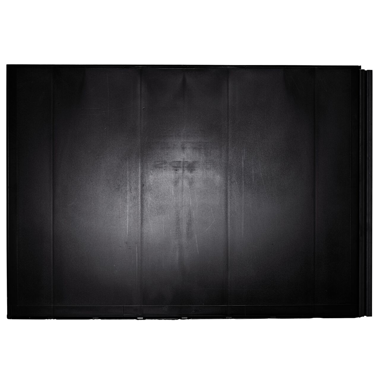 The backside of the 18 in. deep NDS Root Barrier Panel (NDS EP-1850) shows a flat surface to lay flush with the dirt, and Anchor Lock external flanges at the base to lock into the ground