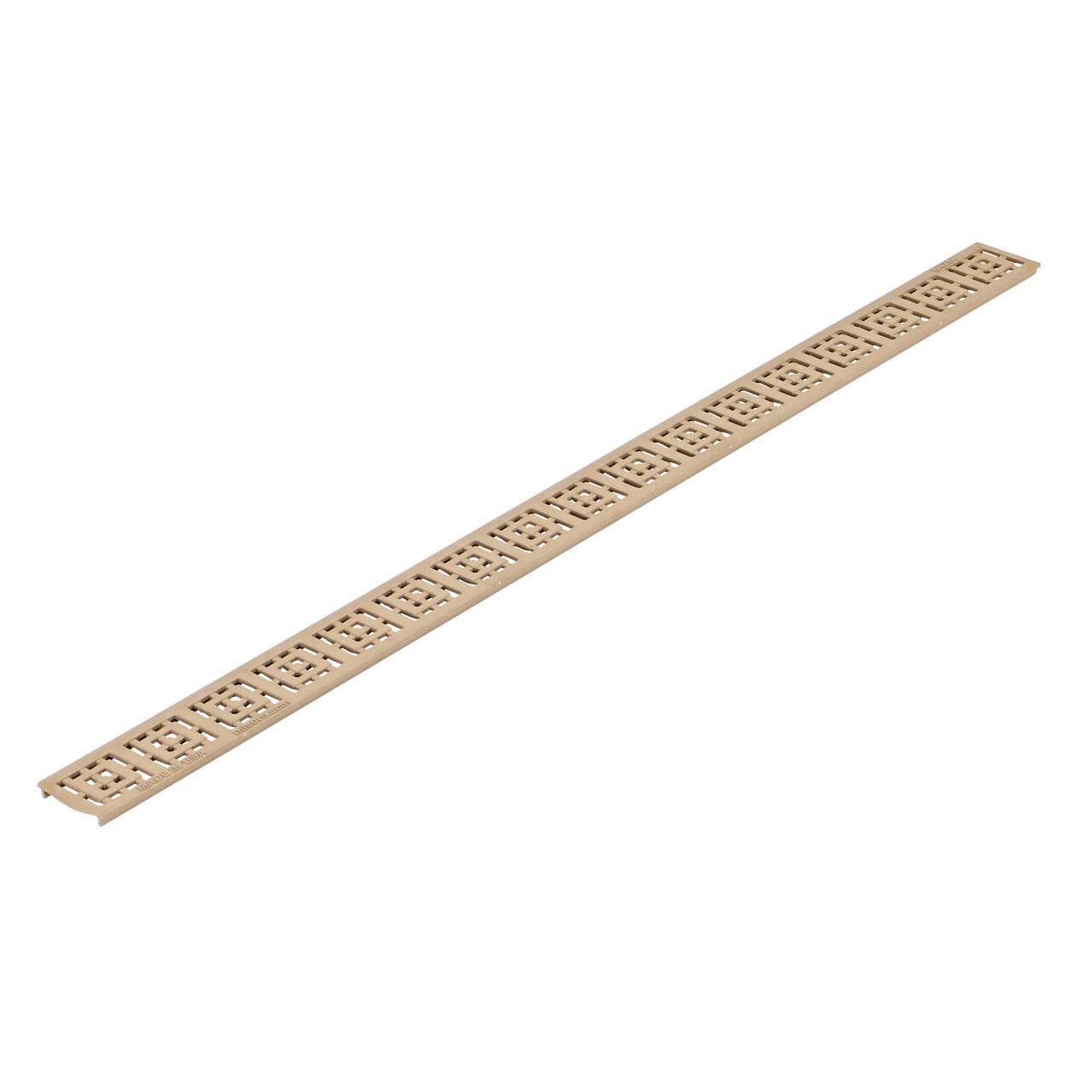 Hero shot of the Slim Channel™ Sand Decorative Square Design Drain Grate (NDS 9252)