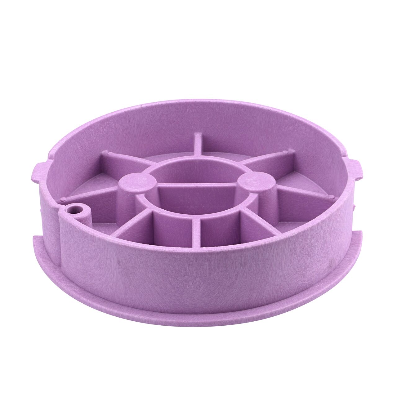 Bottom view of the reinforced ribs on the NDS 10 in. Purple Reclaimed Water (NDS 311CR) that fit the NDS 10 in. Pro-Spec® Series Valve Box