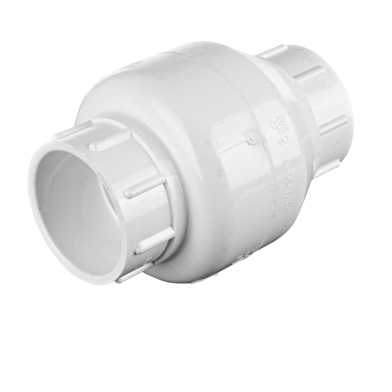 Alternate direction of the NDS White 2 in. slip end by slip end with Viton™ O-Ring PVC Swing Check Valve (NDS 1520V20)