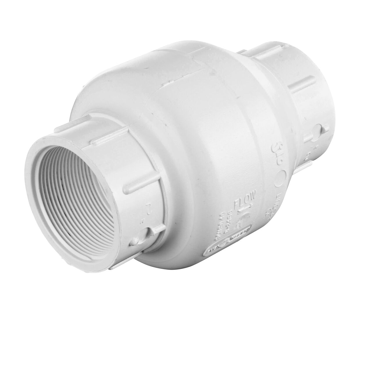 Alternate direction of the NDS White 2 in. female end by female end PVC Swing Check Valve (NDS 1520-20F)