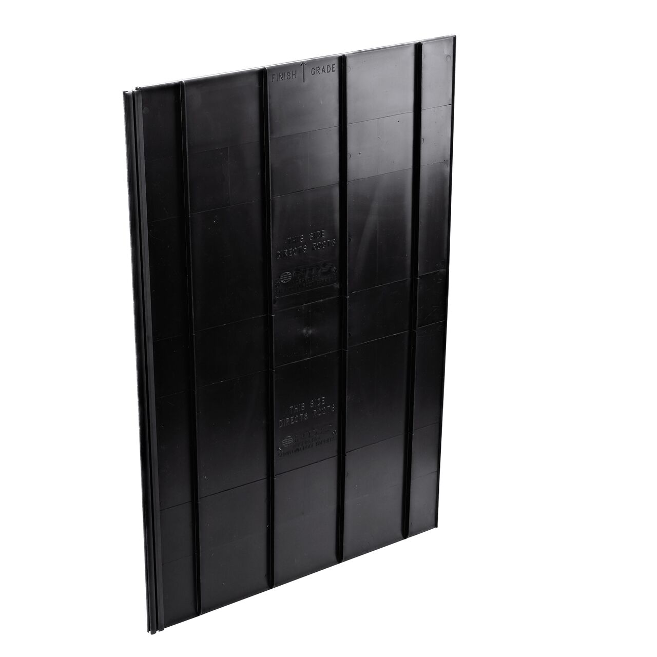 The 12 in. deep NDS Root Barrier Panel is 24 in. long and includes 1 joiner strip (NDS EP-1250)