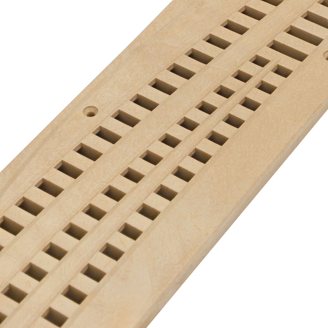 Angled Closeup of Spee-D® Channel Drain Grate, Decorative Wave Design in Sand Plastic (NDS 253S)