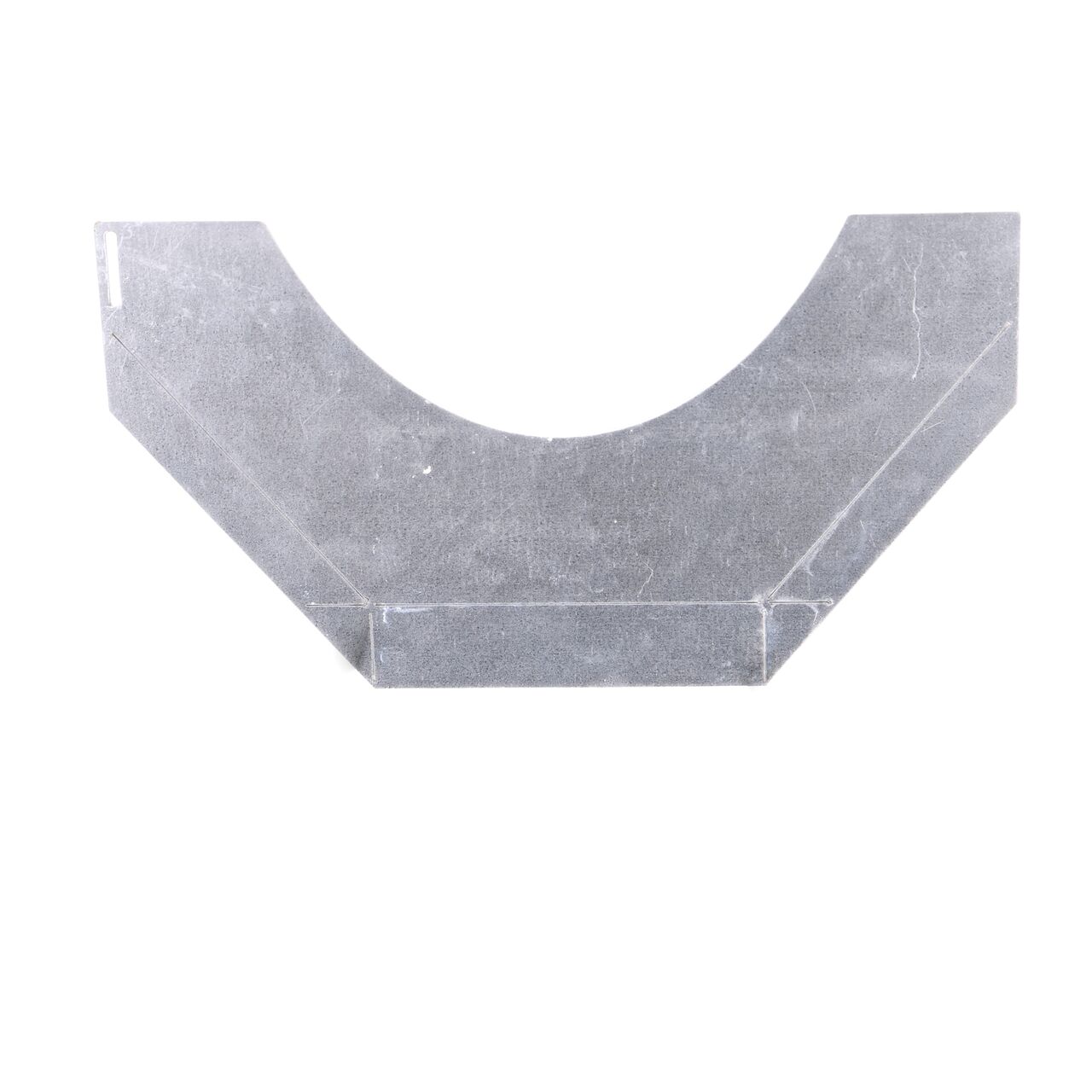 Front facing view of the Galvanized Steel BG-FILCOTEN® 200 Trench Drain Step Connector Plate (NDS 19020295) that connects two BG-FILCOTEN® 200 8 in. Trench Drains sections together to achieve a 0.5% slope