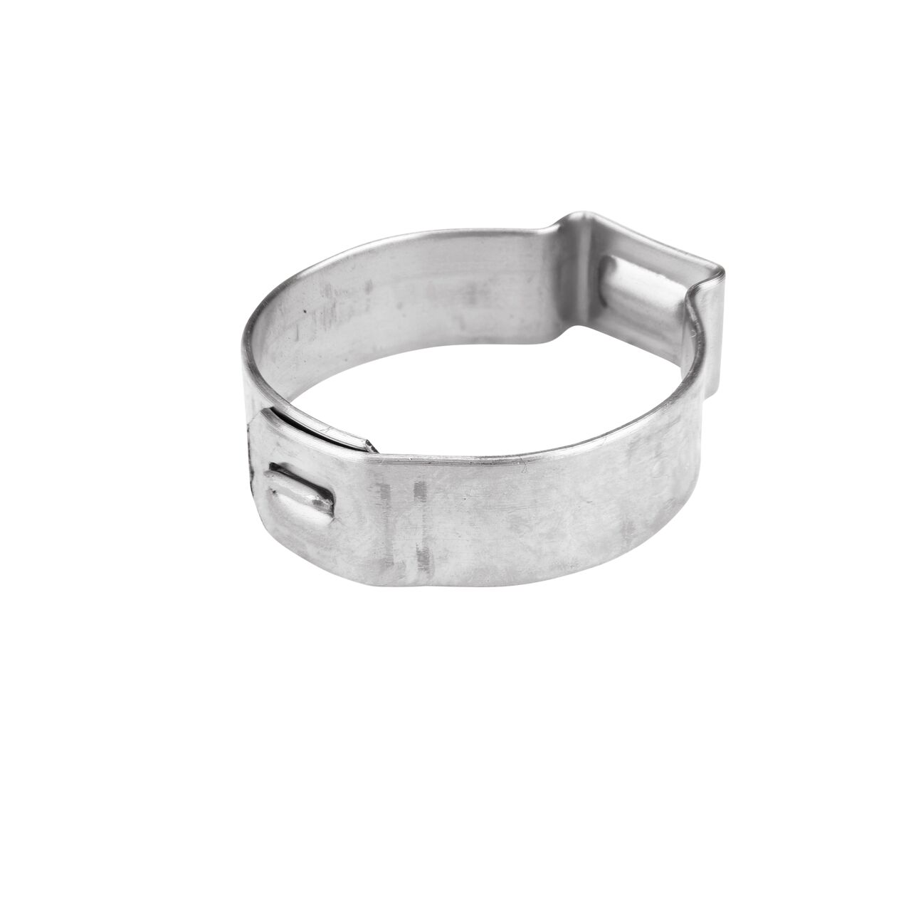 The NDS 210R Stainless Steel Pinch Clamp (NDS NC-155000-012) secures hoses and pipes together and provides a leak and corrosion-resistant connection point