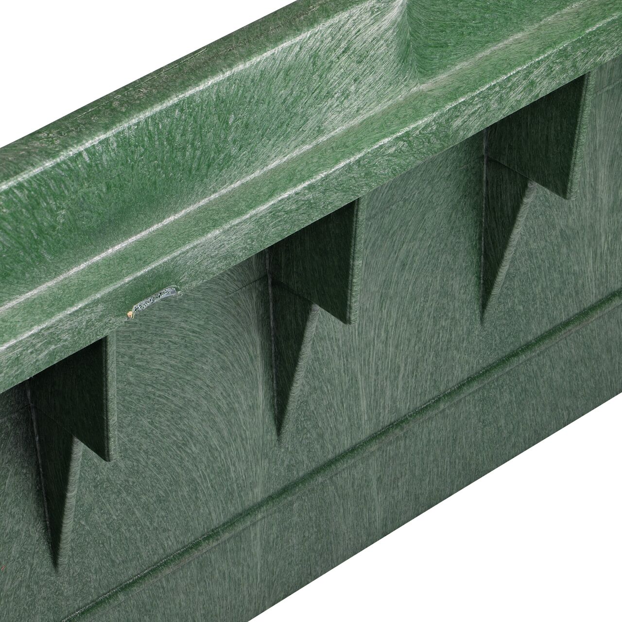 Closeup view of the inside reinforced edges on the NDS 17 in. X 30 in. Rectangular Pro-Spec® Series Valve Box and Cover (NDS 324B)