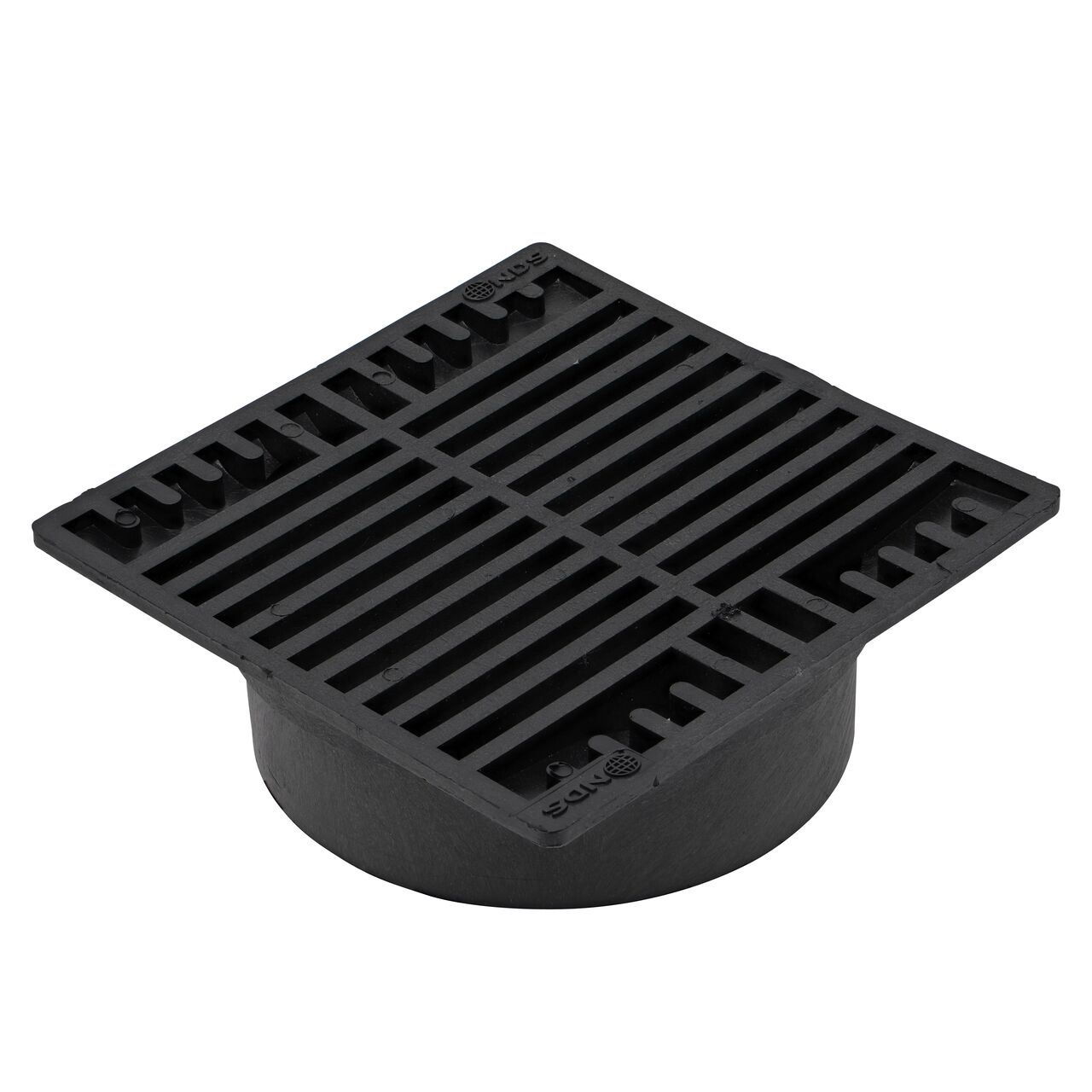 NDS 7 in. Square Grate in Black Plastic Fits Spee-D® Catch Basin Drain & 6 in. Drain Pipes & Fittings (NDS 771*, NDS 771)