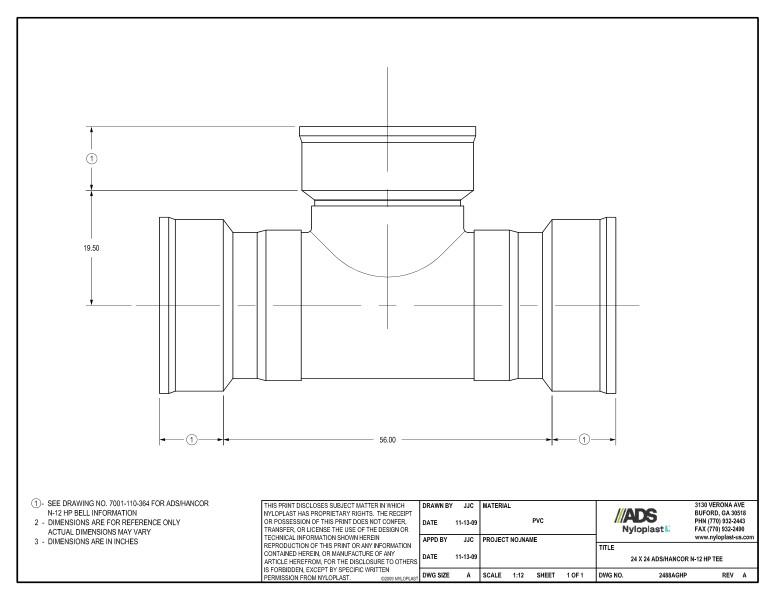 24 x 24 HP Tee Nyloplast Detail