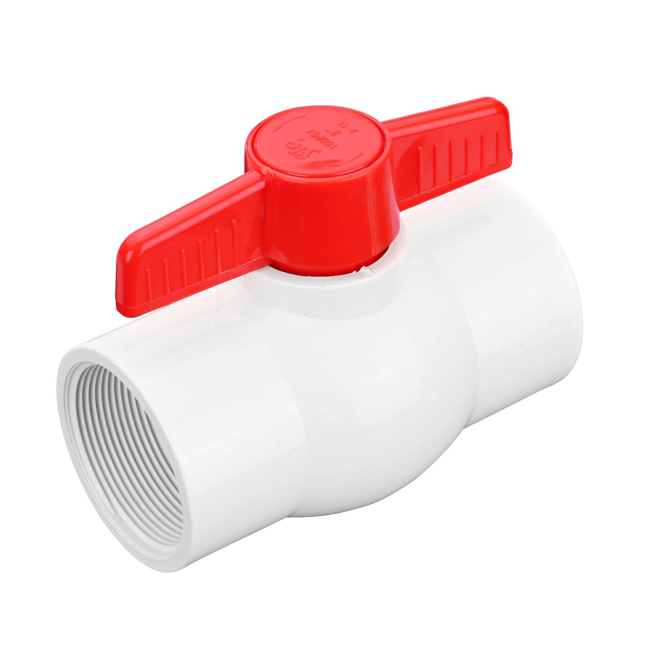 NDS PVC IPS Ball Valve is  leak-resistant valve connects two 2 in. FPT Sch. 40 pipe ends in an irrigation or other pressurized system and prevents the backflow of water (NDS E1320-20)