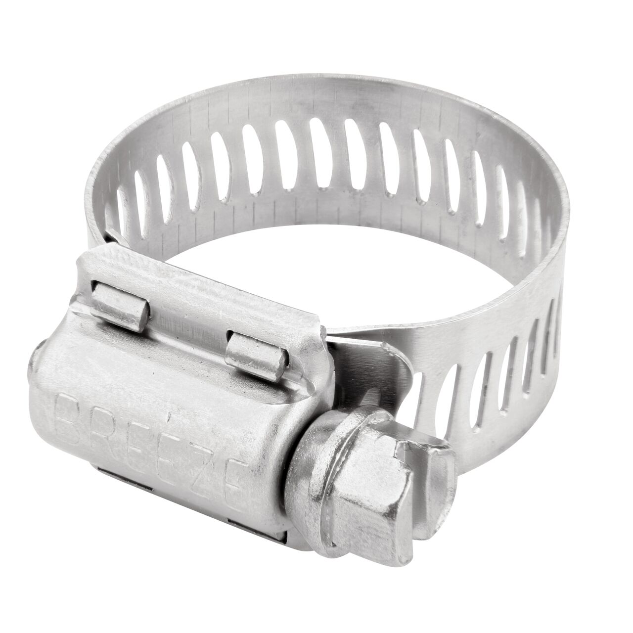The NDS SAE 12 Worm Drive Hose Clamp with Aero Seal 1/2 in. band width (NDS 64012H) has a heavy duty 4-piece Quadra-Lock design to provide strength and stability; includes underside plate for added strength