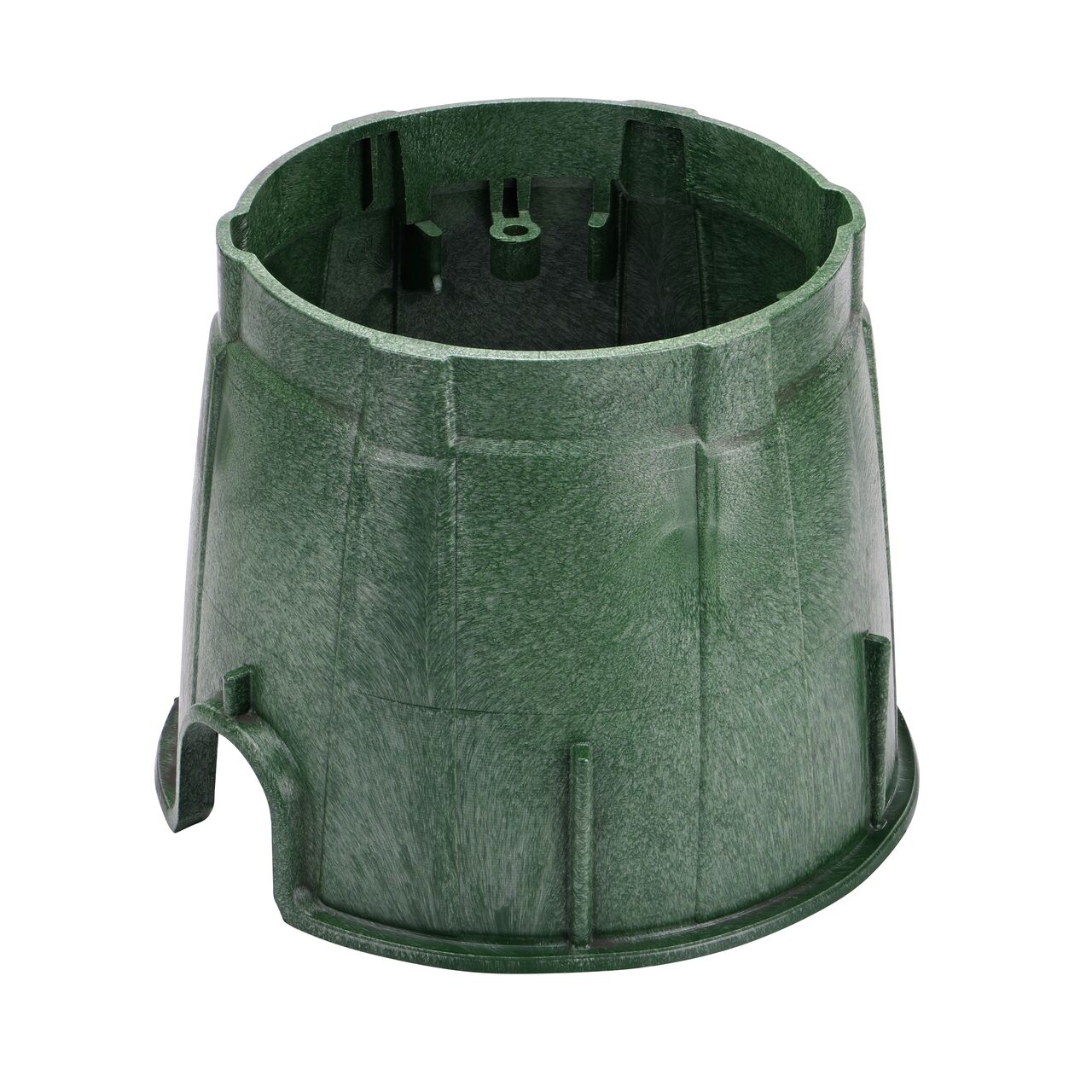 The NDS 10 in. Round Pro-Spec® Series Valve Box is a 10 in. high Green Box (NDS 312B) that protects and conceals components and includes a universal locking mechanism