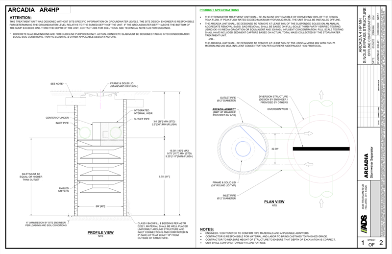 Arcadia 4 HP MH Single Bypass Detail