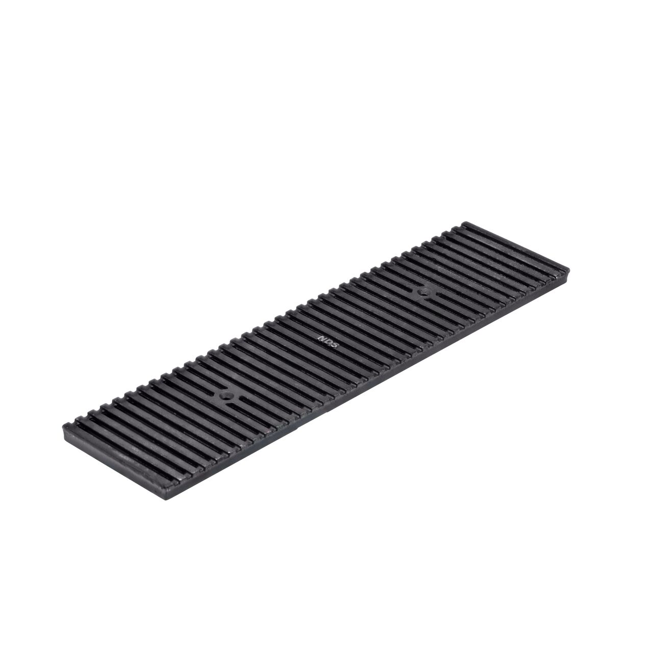 The ductile iron Dura Slope™ Channel Drain Grate (NDS DS-610-KIARO) is 6 in. wide and 2 ft. long and comes in a decorative Kiaro Slot pattern design