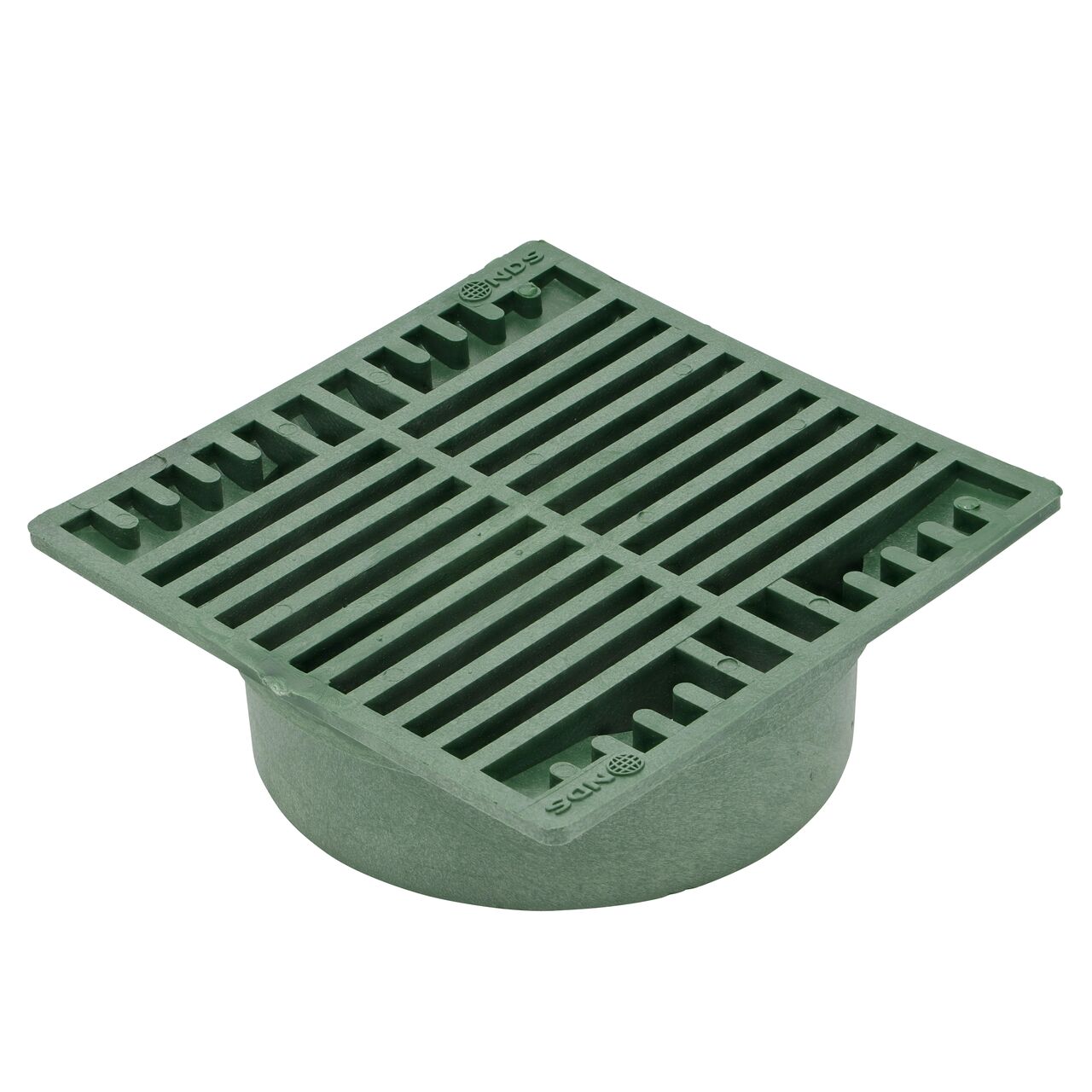 NDS 7 in. Square Grate in Green Plastic Fits Spee-D® Catch Basin Drain & 6 in. Drain Pipes & Fittings (NDS 772)