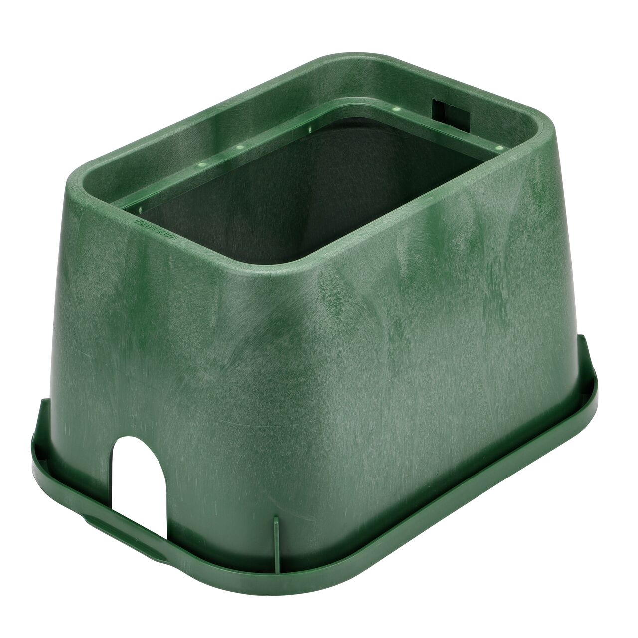 View of the Green 14 in. X 19 in. Rectangular Valve Box which conceals and protects components (NDS 114BC)