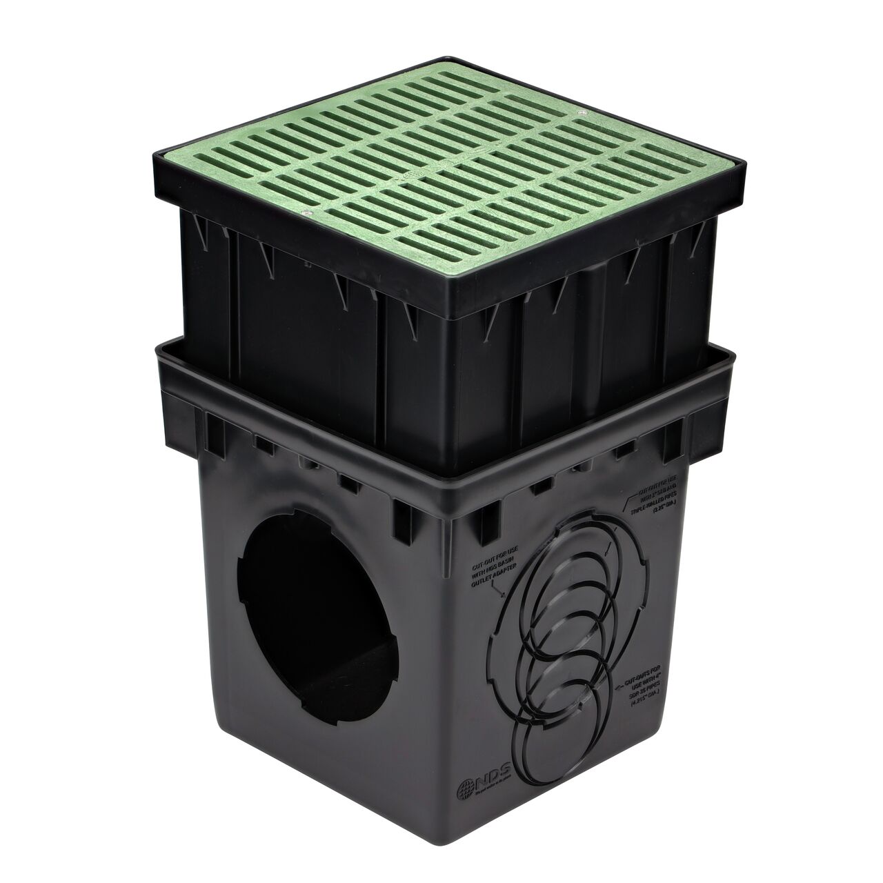 Add 6 in. to a 12 in. Square Catch Basin Drain (NDS 1200) with the 6 in. Riser for 12 in. Square Catch Basin Drain & Low-Profile Adapter Drain (NDS 1216). Also fits a 12 in. square plastic grate (NDS 1212)