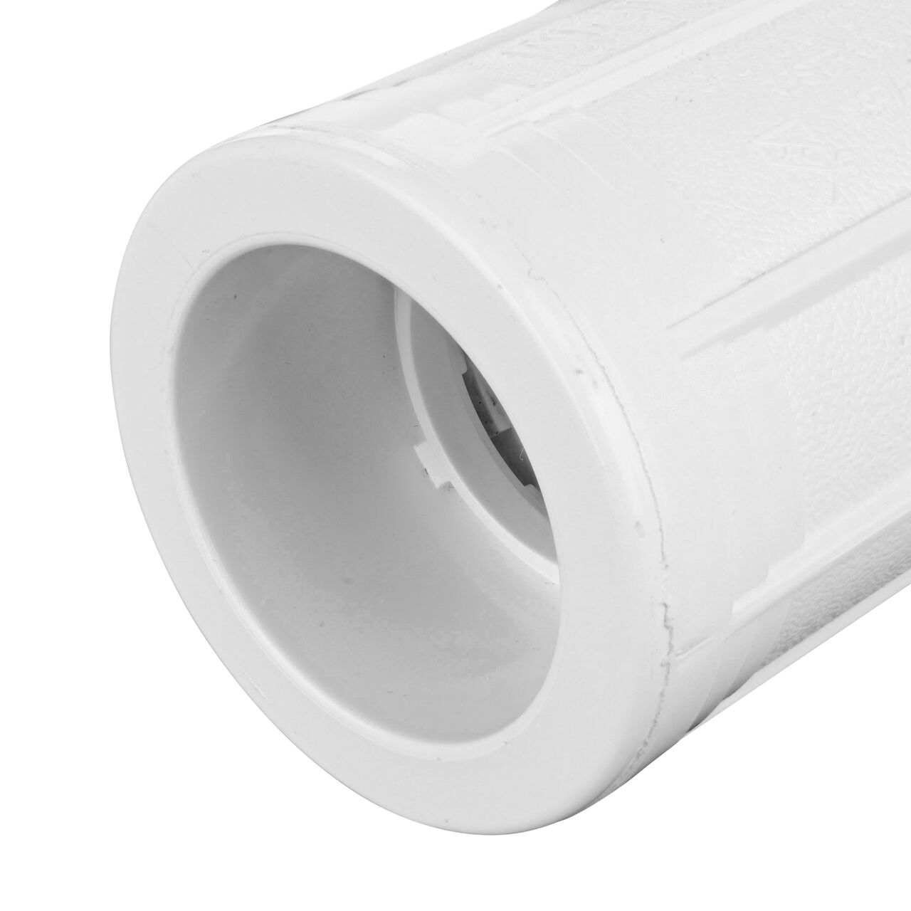 Closeup view of the 1-1/4 inch slip end with Patented Grip-Lock technology and Easy-Grip handle on the Pro-Span 1-1/4 in. Expansion Repair Coupling (118-12)
