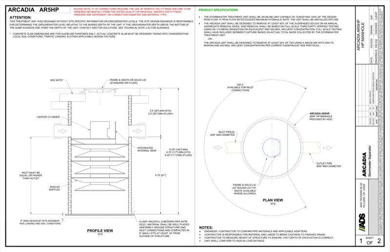 Arcadia 5 HP Manhole Detail