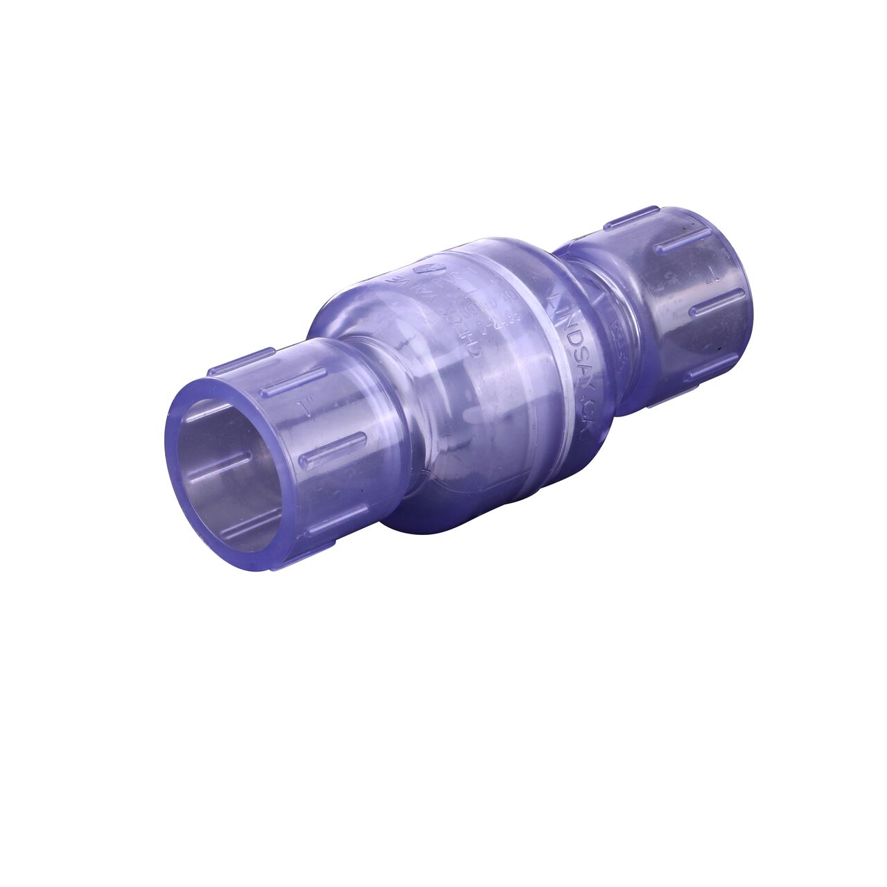 Alternate view of the NDS Clear 1 in. slip end by slip end PVC Spring Check Valve (NDS 1011C10)
