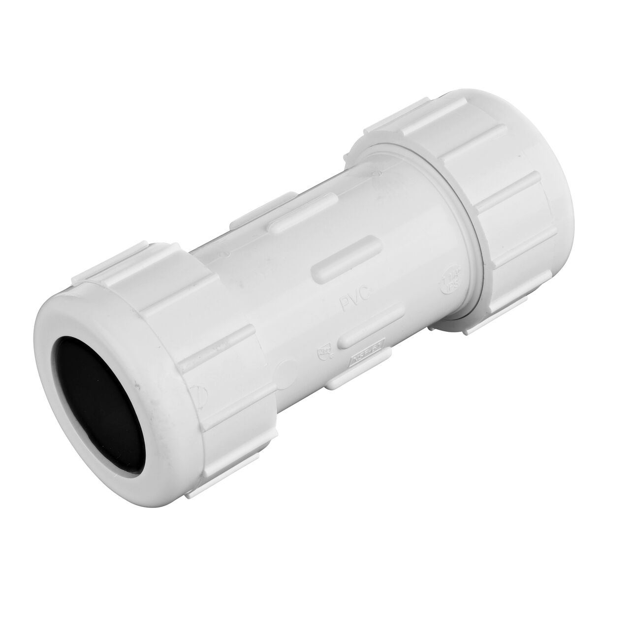 The NDS 1-1/4 in. IPS UC Compression Coupling forms a corrosion-free connection between two pipes to direct flow one-way through the system (NDS CPC-1250)