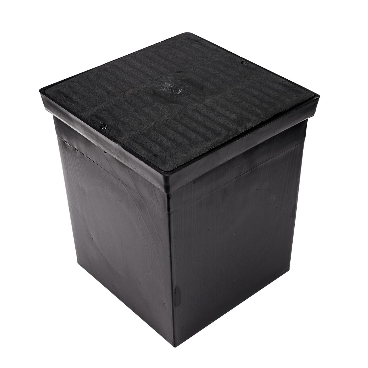 The NDS 12 in. Square Sump Box (NDS 1225) houses a sump pump that collects groundwater near home's foundation and can be covered with the NDS 12 in. Square Sump Box Cover (NDS 1220)