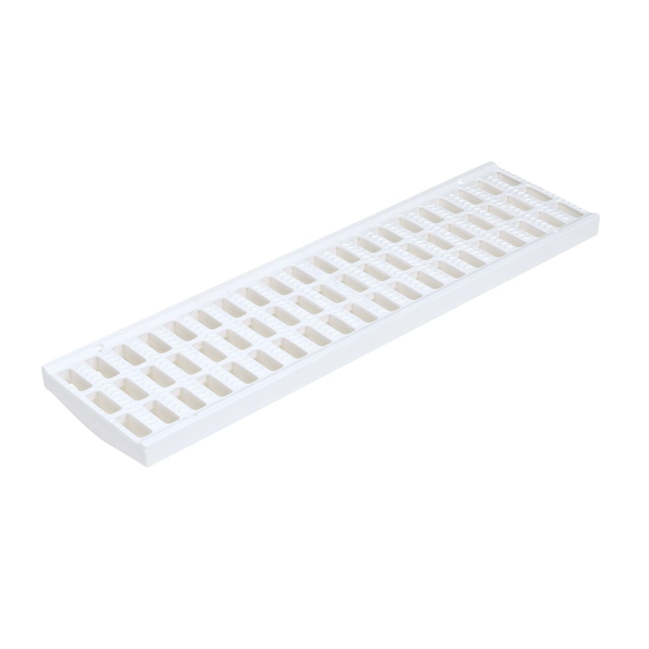NDS 5 in. Pro Series Channel Drain Grate, White Plastic (NDS 819)