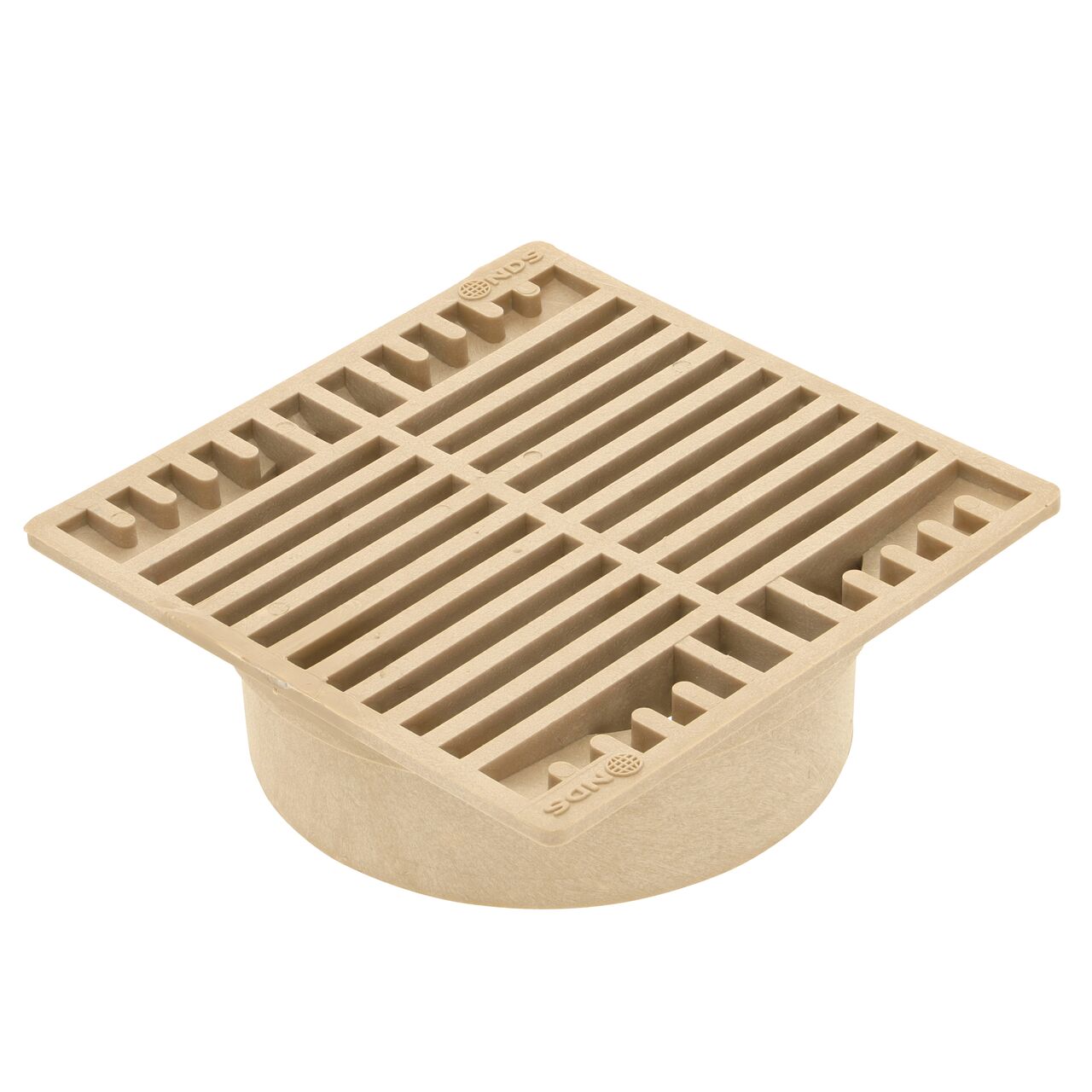 NDS 7 in. Square Grate in Sand Plastic Fits Spee-D® Catch Basin Drain & 6 in. Drain Pipes & Fittings (NDS 773S)