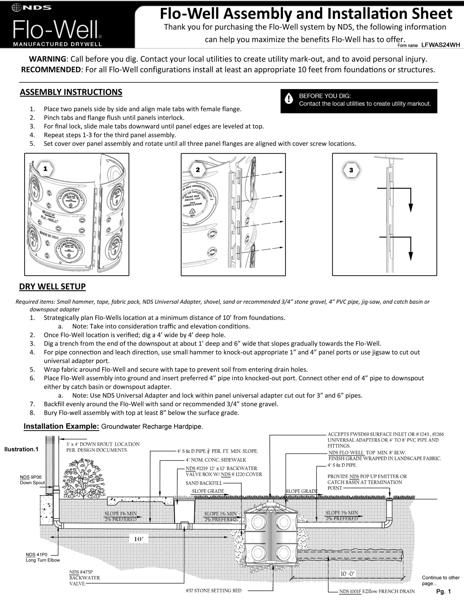NDS Flo-Well® Dry Well System Assembly and Installation Manual