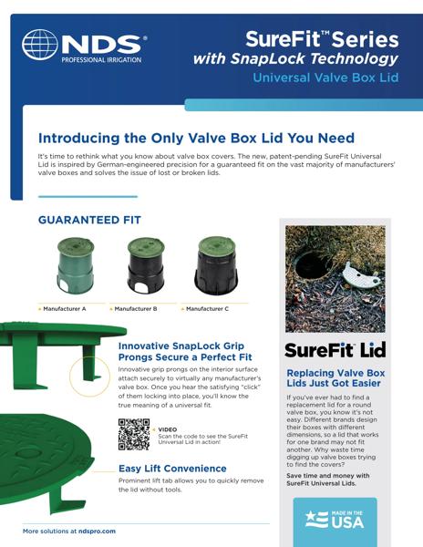 NDS SureFit™ Round Universal Valve Box Covers