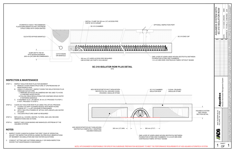 SC-310 Chamber Isolator Row Details