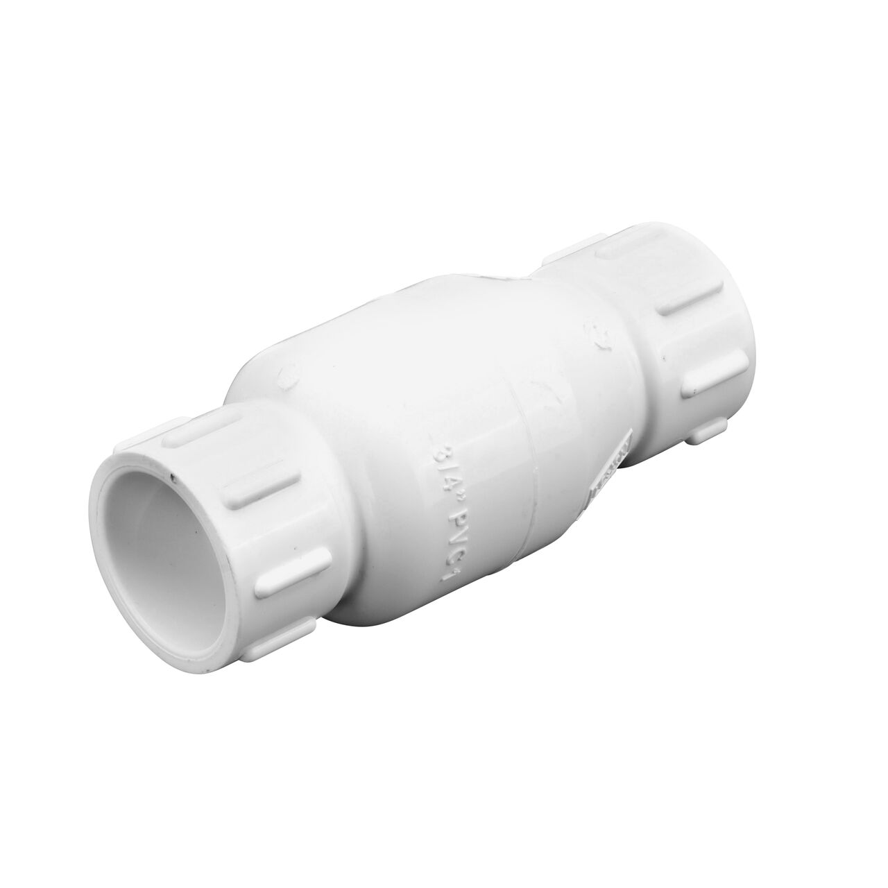 Alternate view of the NDS White 3/4 in. PVC Spring Check Valve (NDS 1011-07, NDS 1012-07)