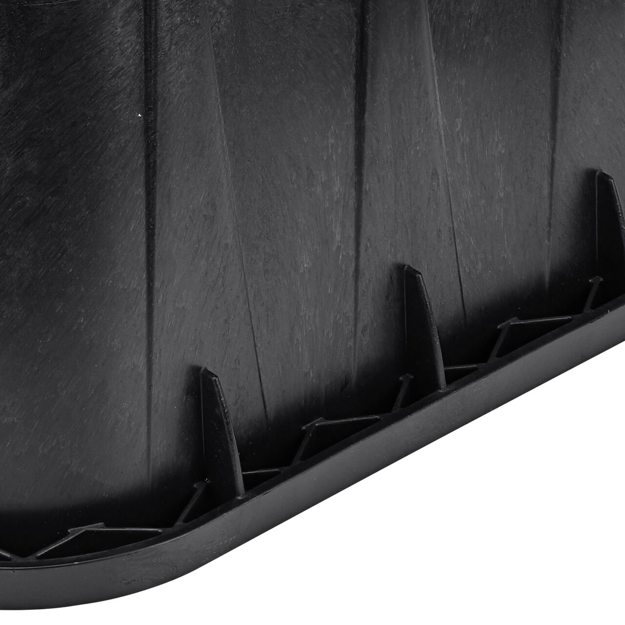 Closeup view of the outside reinforced edges on the NDS 14 in. x 19 in. Rectangular Pro-Spec® Series Valve Box and Cover (NDS 314BBLK)
