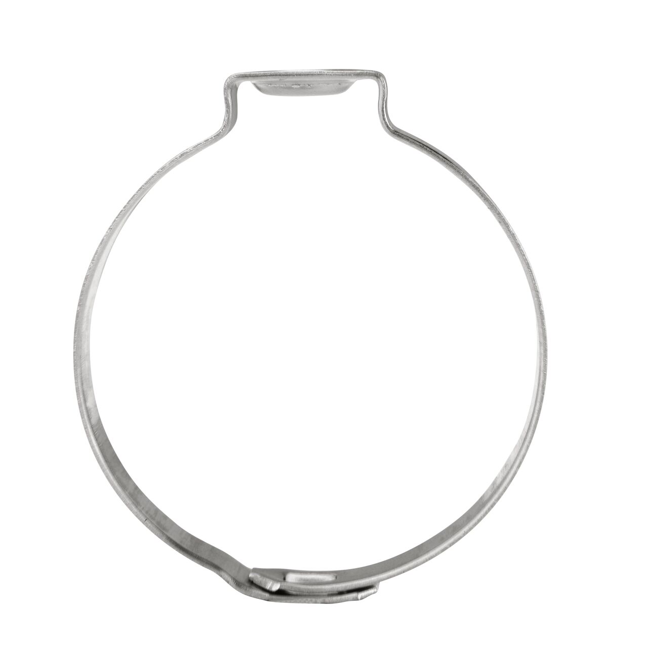 Install the NDS 331R Stainless Steel Pinch Clamp (NDS NC-155000-020) by sliding onto connection point between two pliable hoses or rigid pipes and crimp clamp ear to tighten (use pinch clamp tool sold separately)