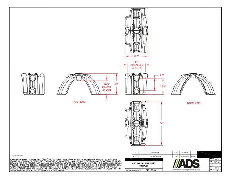 904A Arc 36 HC Side Port Coupler Detail