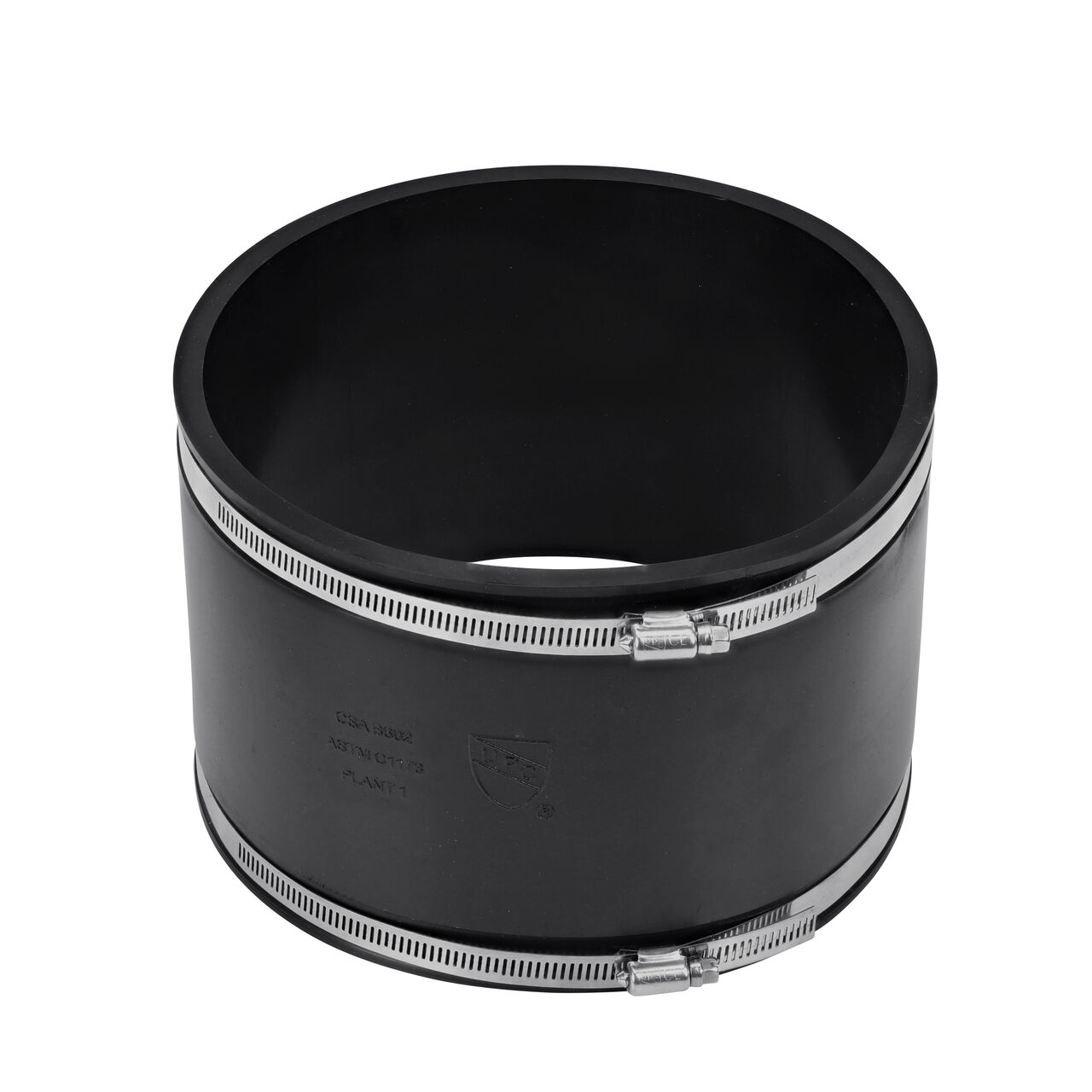 The NDS 8 in. flex coupling connects two cast iron/sewer and drain or DWV/copper/steel/lead pipes (NDS 56-88)