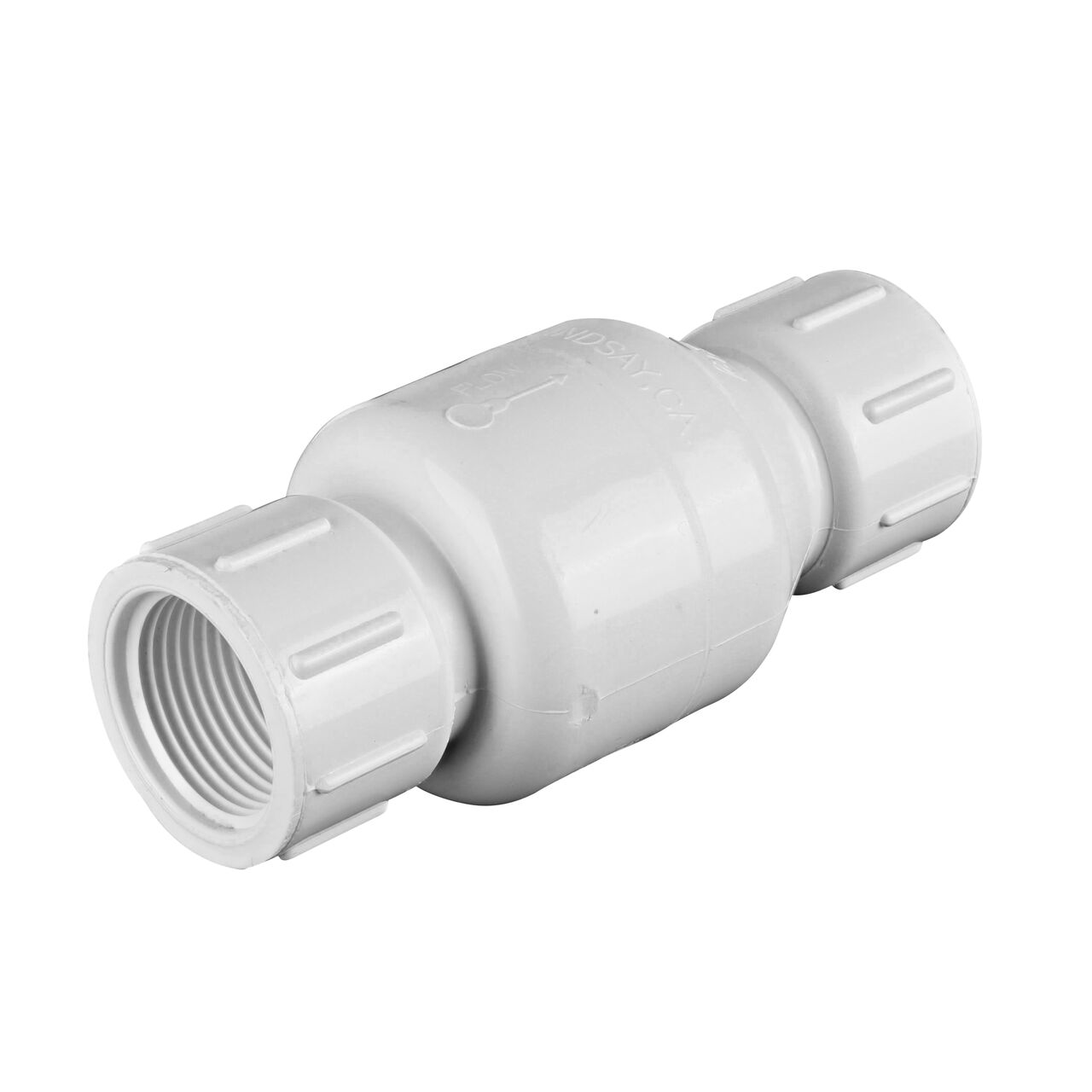Alternate view of the NDS 1 in. White PVC Spring Check Valve (NDS 1001-10, NDS 1002-10)
