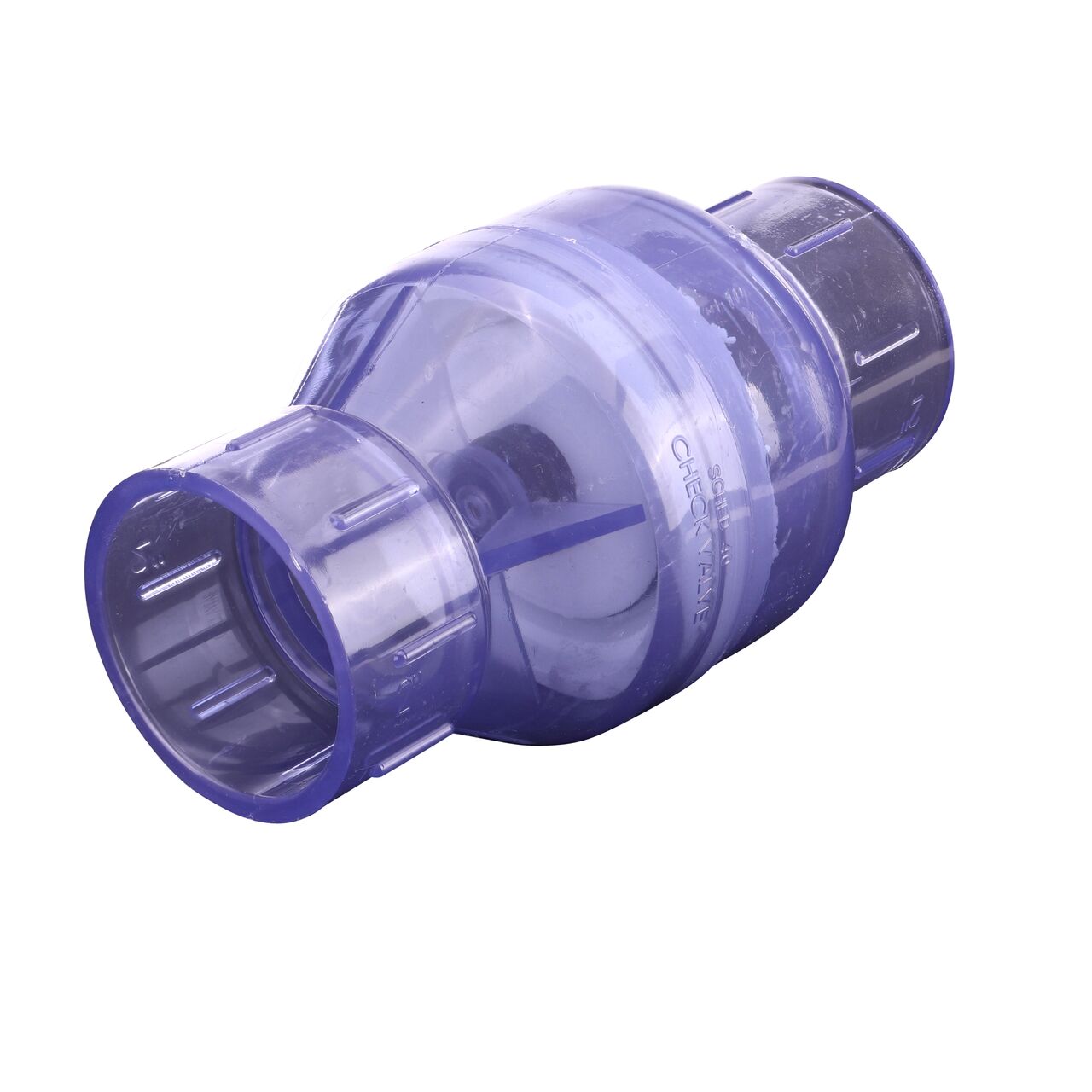 NDS Clear 2 in. slip end by slip end PVC Spring Check Valve (NDS 1011C20)
