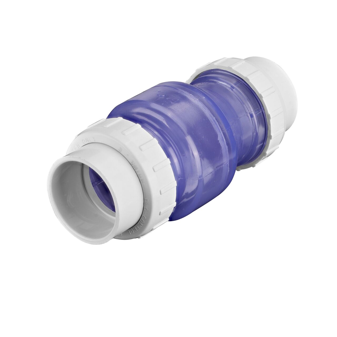 Alternate end of the NDS Clear 3 in. IPS U X U PVC True Union Swing Check Valve (NDS 1720C30)