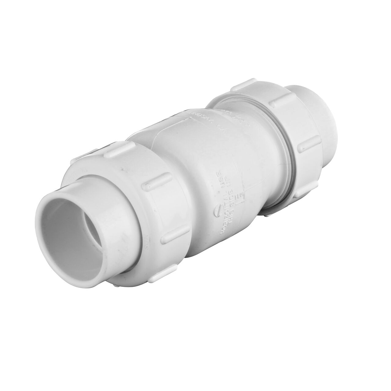 Alternate view of the NDS White PVC True Union Swing Check Valve 1-1/2 in. IPS (NDS 1720-15)