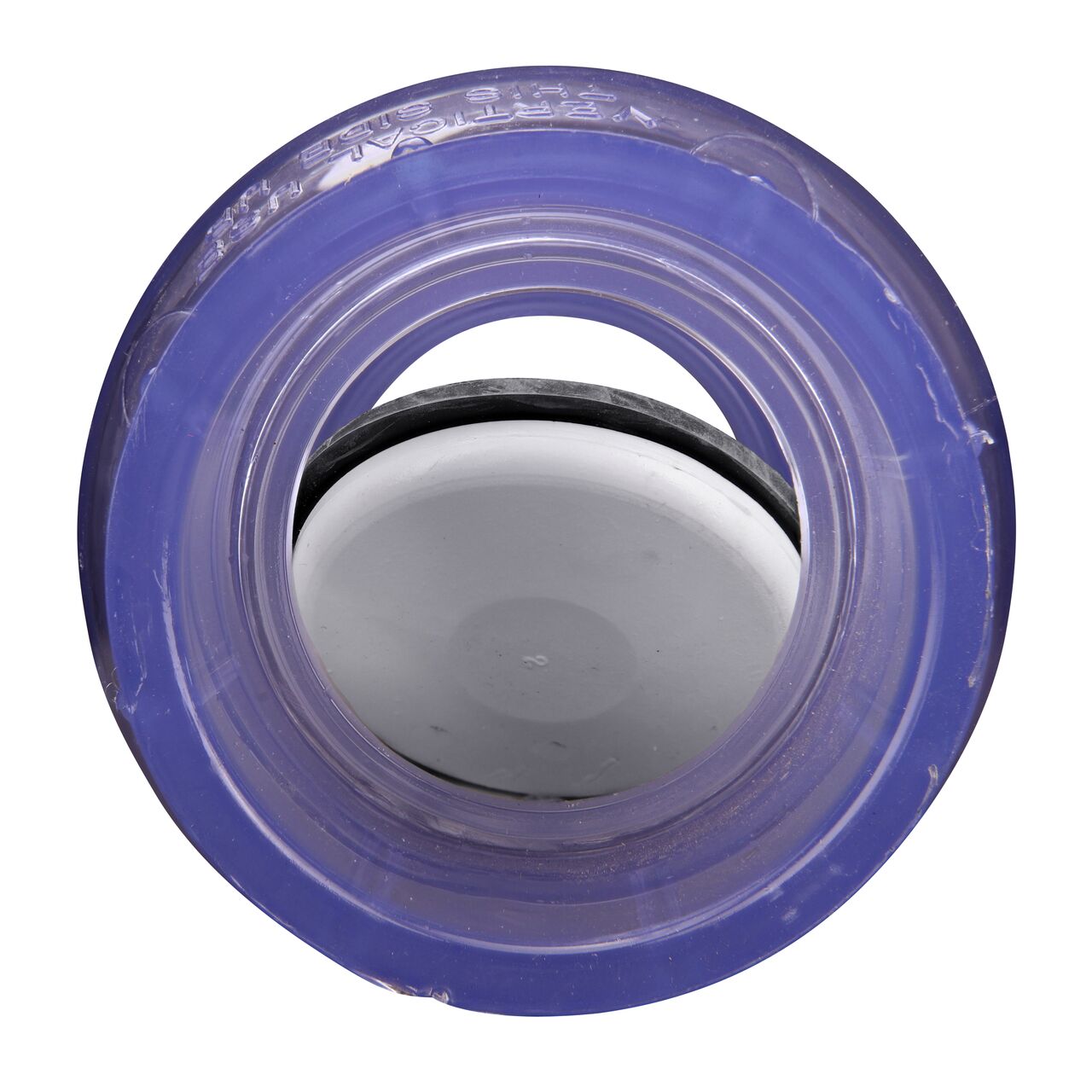 Water is conveyed one-way through the valve when the flap opens on the NDS Clear 1-1/2 in. slip end by slip end PVC Swing Check Valve (NDS 1520C15)