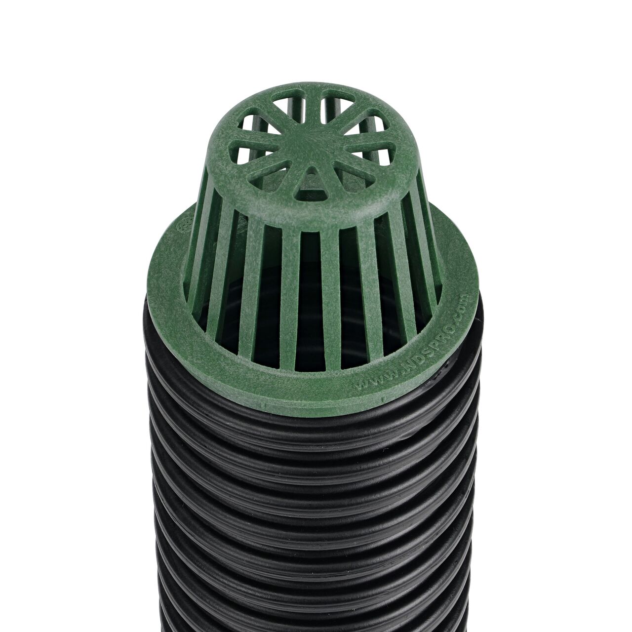 NDS 4 in. Atrium Grate installed on 4 in. Single-Wall Corrugated Pipe (NDS 75*, NDS 75)