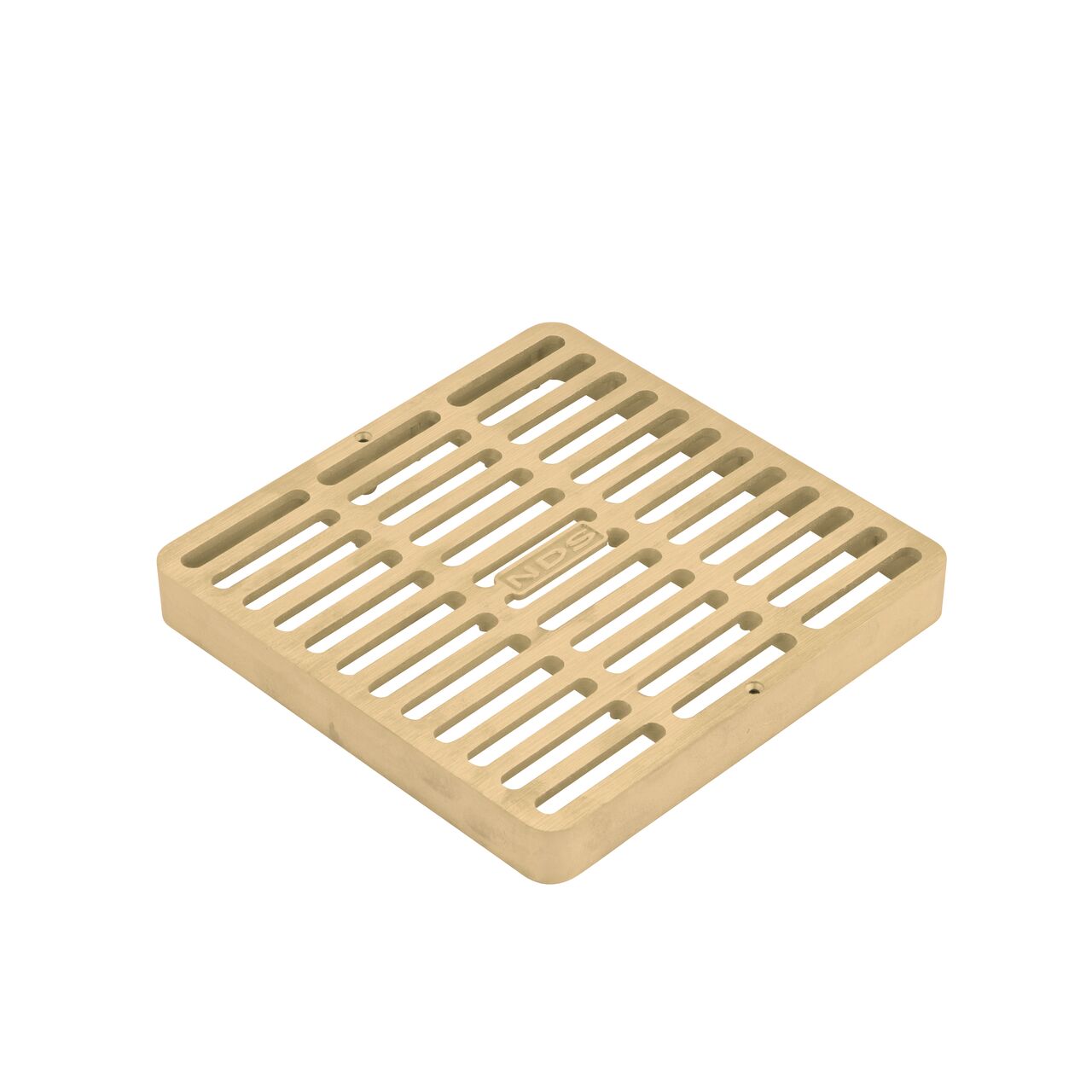Hero Shot of Brass Metal Grate 9 in. Square Catch Basin Drain Grate (NDS 930B)