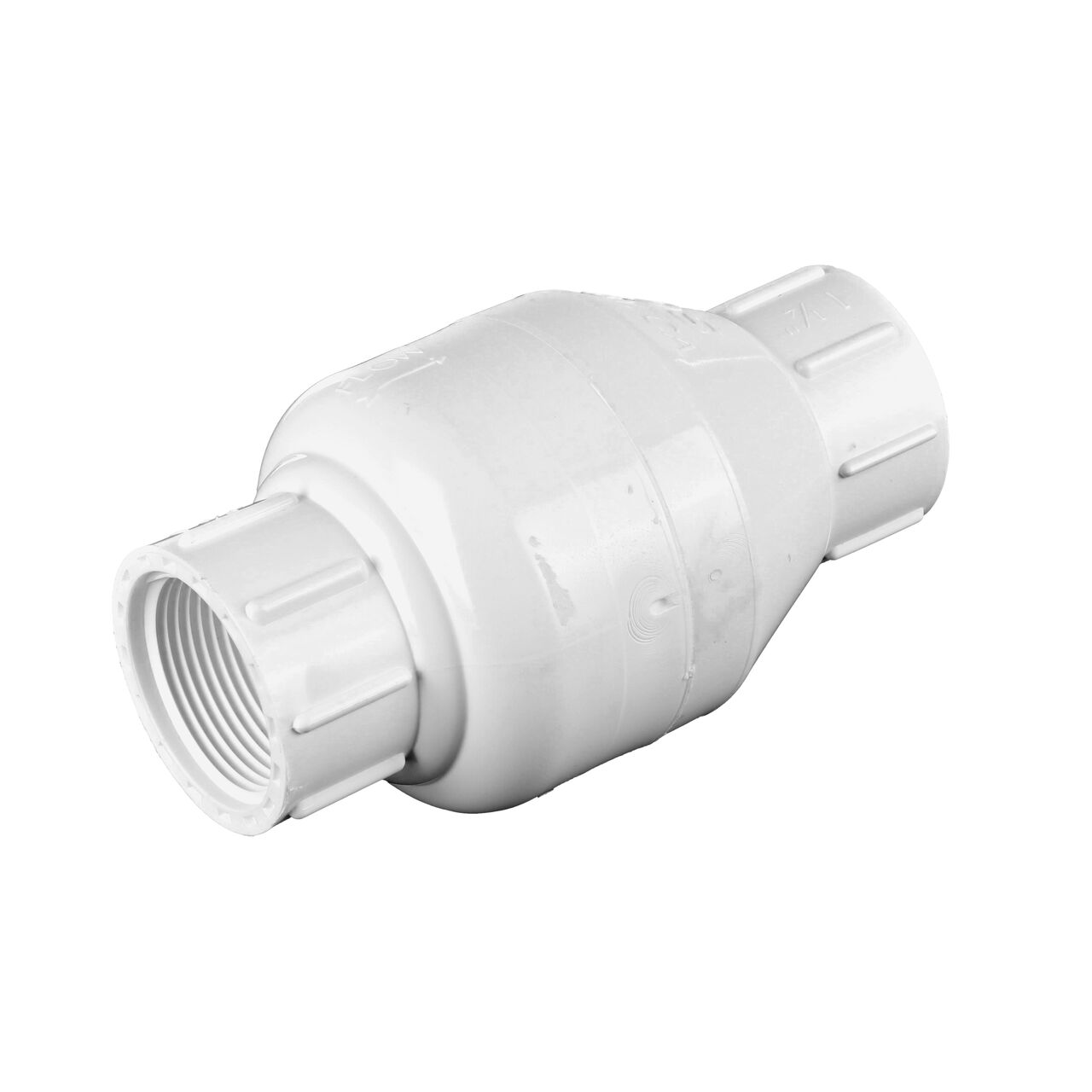 Alternate view of the NDS 1-1/4 in. White PVC Spring Check Valve (NDS 1001-12, NDS 1002-12)