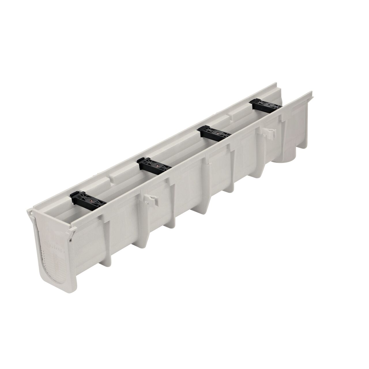 Once the NDS Dura Slope End Cap (NDS DS-224) is cut to desired size, slip into the female end of the drain (NDS DS-103)