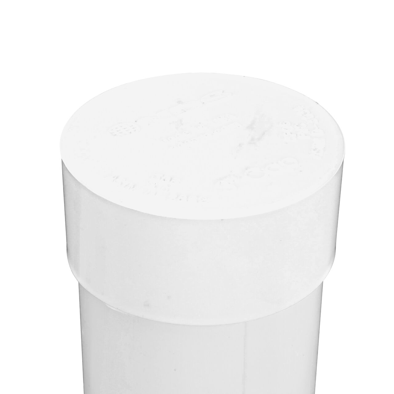 NDS PVC Sewer and Drain Cap (NDS 3P06*, NDS 3P06, NDS 306*) attached to 3 in. S&D Pipe in a vertical application
