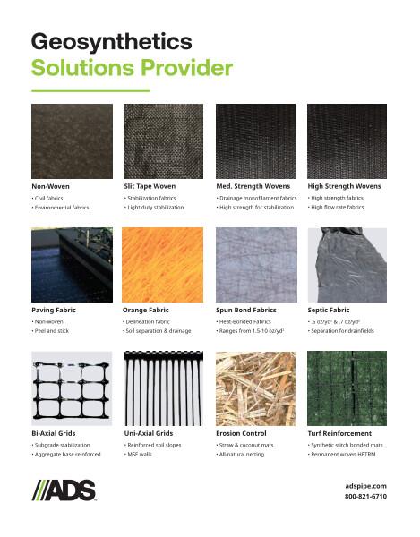 Geosynthetic Solutions Provider Product Sheet