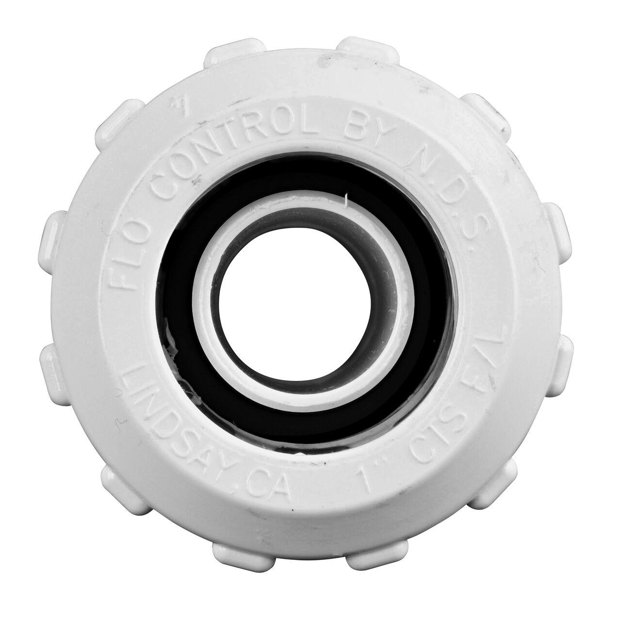 Steel Gripper and EPDM O-Ring provides a leak proof connection on the NDS 3/4 in. x 1 in. Flo Lock Gripper Adapter (NDS 730-71)