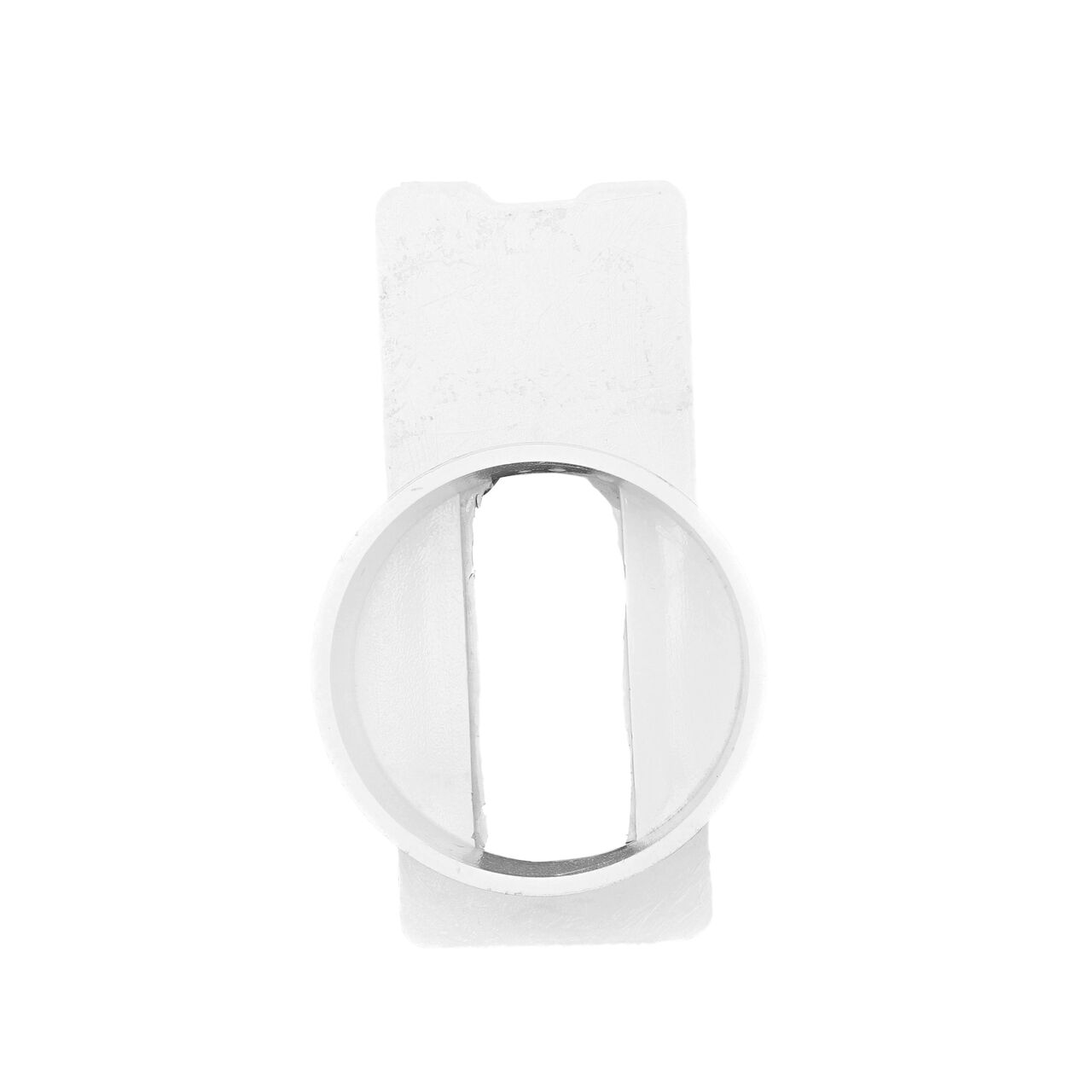 Top Down of the NDS White Micro Channel™ Drain End Outlet (NDS 8461)